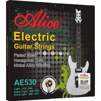 Struna pro kytaru a smyčcový nástroj Alice AE530-SL Electric Guitar Strings, Super Light