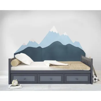 Dětská zábrana PĚNOVÁ OCHRANA STĚN HORY - odstíny modré