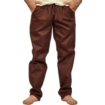 imago Bavlněné kalhoty rovné - hnědé, velikost S