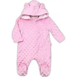 Kojenecký overal z Minky Nicol Bubbles růžový - velikost 74 (6-9m)