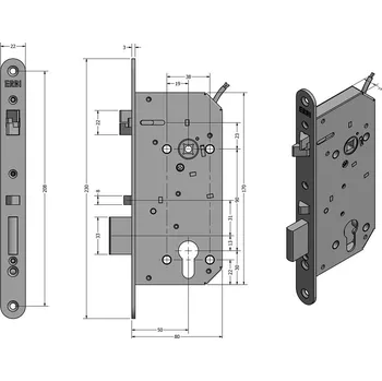Kompletní kamerový systém ERBi Systems SAM EL 9050 - (1604-009) - elektromechanický samozamykací zámek 9054755