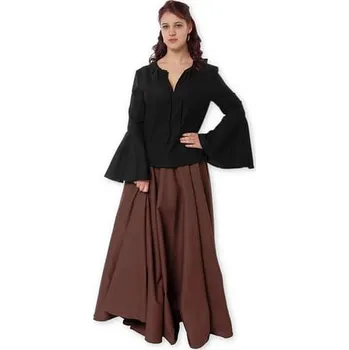 Karnevalový kostým imago Blůza s širokými rukávy - černá, velikost S