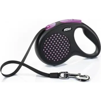 Vodítko pro psa Flexi-Bogdahn International Vodítko FLEXI black design M pásek 5m Barva: Růžová