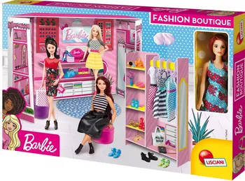 Domeček pro panenku Lisciani Barbie módní butik s panenkou