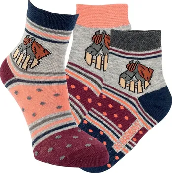 Dívčí bavlněné klasické vzorované ponožky RS 35-38