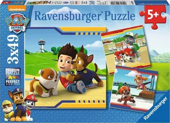 Puzzle Ravensburger Tlapková Patrola Chlupatí hrdinové 3 x 49 dílků