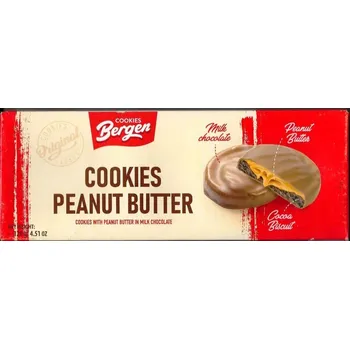 BERGEN COOKIES PEANUT BUTTER 128G