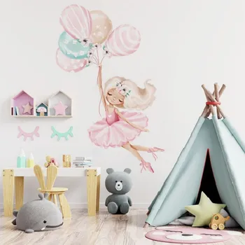 Samolepící dekorace DEKORACJAN Nálepka na zeď - Baletka Sofie Velikost: L