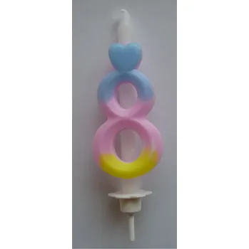 Svíčka Svíčka duhová - číslice 8