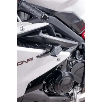 Pádové protektory rámu puig r12 6570n černý s šedou gumou