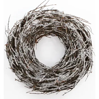 Vánoční dekorace Věnec proutí vánoční pr.26cm natural/gliter (777642)