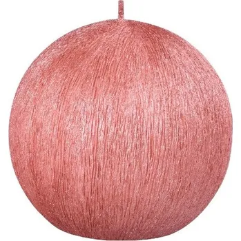 Svíčka Svíčka drápaná 70 mm koule - perla měděná