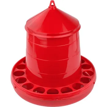 Krmítko pro ptáka MenaVET Krmný automat pro drůbež plastový 4 kg, červený