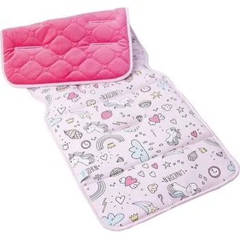 CEBA BABY Oboustranná podložka do kočárku 33x85 cm Unicorn