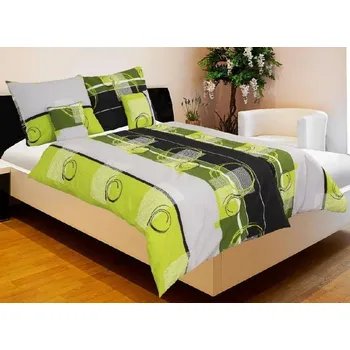 Povlečení Bavlněné povlečení SOFIE ZELENÁ 140x200 70x90