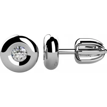 Náušnice Couple, Náušnice Amy, pecky z bílého zlata s brilianty, 585-68-3-0612.1B00.0.00.GSI.000.05