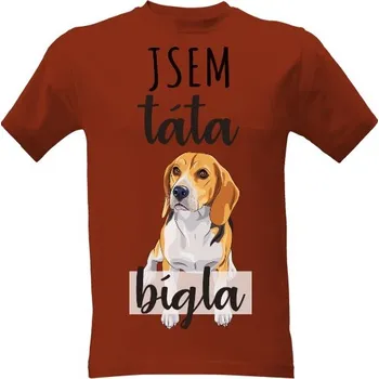 Tričko s potiskem Jsem táta bígla pánské