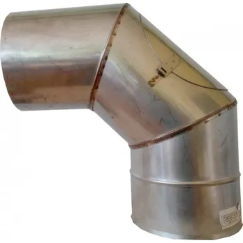 Komín Nerezové koleno 90° s kontrolním otvorem 140/1mm 1.4404 komín