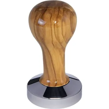 Buna café tamper, oliva, lak, 58.35 mm, nerez lesk, konvexní