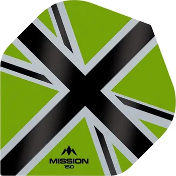 Příslušenství pro šipky Mission Letky Alliance-X Union Jack - 150 - Green / Black F3140