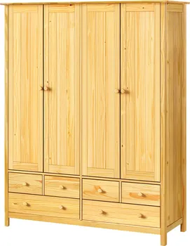 Šatní skříň Idea nábytek Scandinavia skříň 4-dveřová borovice