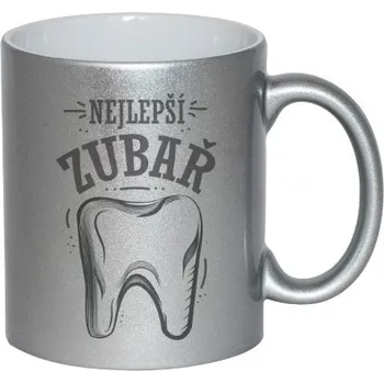 Hrnek malý bílý s potiskem Nejlepší zubař