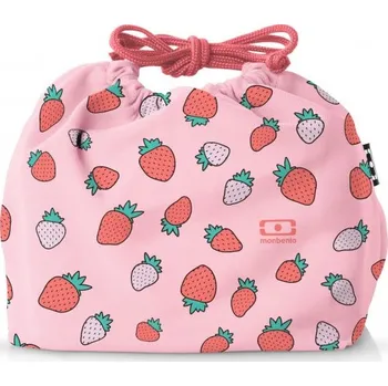 Svačinový box Taška na svačinový box Pochette Graphic | Strawberry MonBento (Barva-růžová,jahody)