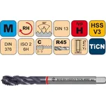 NÁSTROJE CZ Strojní závitník /CZZ4680/ pro metrický závit se šroubovitou drážkou CZZ Závit: M5