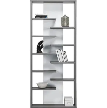 Knihovna Regál Zonda 90 cm Bílý/Šedá