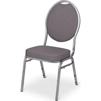 Jídelní židle Kongresová židle kovová MONZA DELUXE, šedá