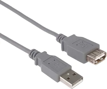 Datový kabel Premiumcord USB 2.0 AA prodlužovací 2 m šedý