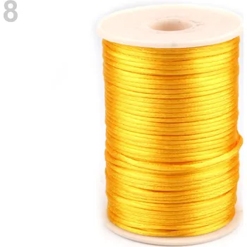 Příze Saténová šňůra Ø2 mm, barva Žlutá (140850)