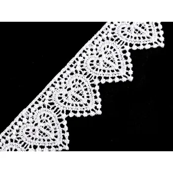 Krajka Vzdušná krajka šíře 35 mm, barva 1 bílá