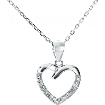 Náhrdelník NUBIS® Stříbrný náhrdelník srdíčko - NB-2046