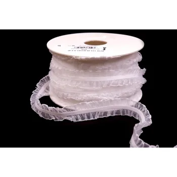 Pruženka s volánkem oboustranná šíře 20mm, barva Černá