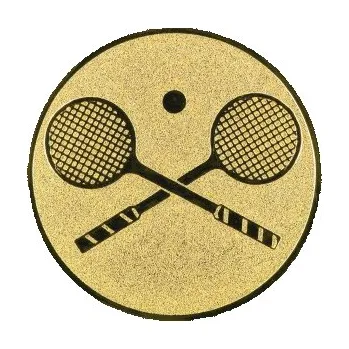 Emblém squash Barva: zlato, Průměr: 2,5 cm