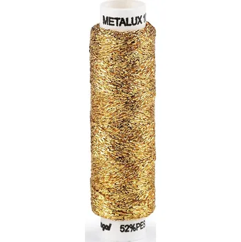 Nit Nitě vyšívací 100 m Metalux, barva 312 zlatá