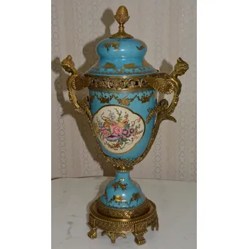 Váza Zámecká porcelánovo-bronzové vázá-UNIKÁT