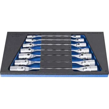 Skříňka na nářadí Sada klíčů s výkyvnými hlavicemi (8-22), UNIOR, 7 ks