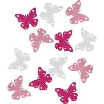 Dřevění motýli 4 cm, 12 ks 3841