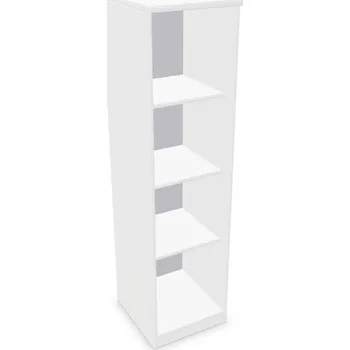 Policová skříň Kancelářská skříň - regál, v x š x h: 1545 x 400 x 445 mm, barva bílá