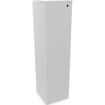 Policová skříň Kancelářská skříň - dveře jednokřídlé v x š x h: 1545 x 400 x 445 mm, barva světle šedá
