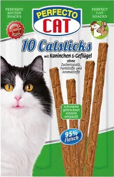 Pamlsek pro kočku Perfecto Cat Masové tyčky králík & drůbeží 10 x 50 g