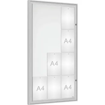 Vitrína venkovní 'Klasik', 1350 x 750 mm, eloxovaný hliník