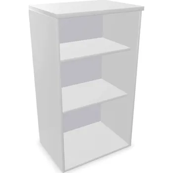 Policová skříň Kancelářská skříň - regál, nástavec, v x š x h: 1070 x 600 x 445 mm, barva světle šedá