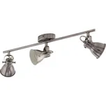 Eglo 96554 SERAS - Retro stropní tříbodové svítidlo + LED žárovky (Naklápěcí trojbodovka nikl-antika)