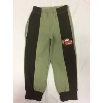 Tepláky s autíčkem 104, velikost 104, Barva Olivově zelená, Střih s nápletem