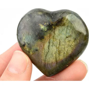 Přírodní kámen Labradorit hladké srdce (46g)