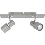 Rabalux 6126 Merkur grey - Nástěnné bodové svítidlo se dvěma vypínači, 2 x GU10 (Nástěnná dvoubodovka v šedé barvě, dva vypínače na svítidle, vhodné např. nad postel nebo nad gauč)