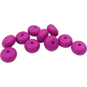 Příze Silikonový korálek oválný 12mm Růžovofialový (Silikonový korálek oválný 12mm Růžovofialový)